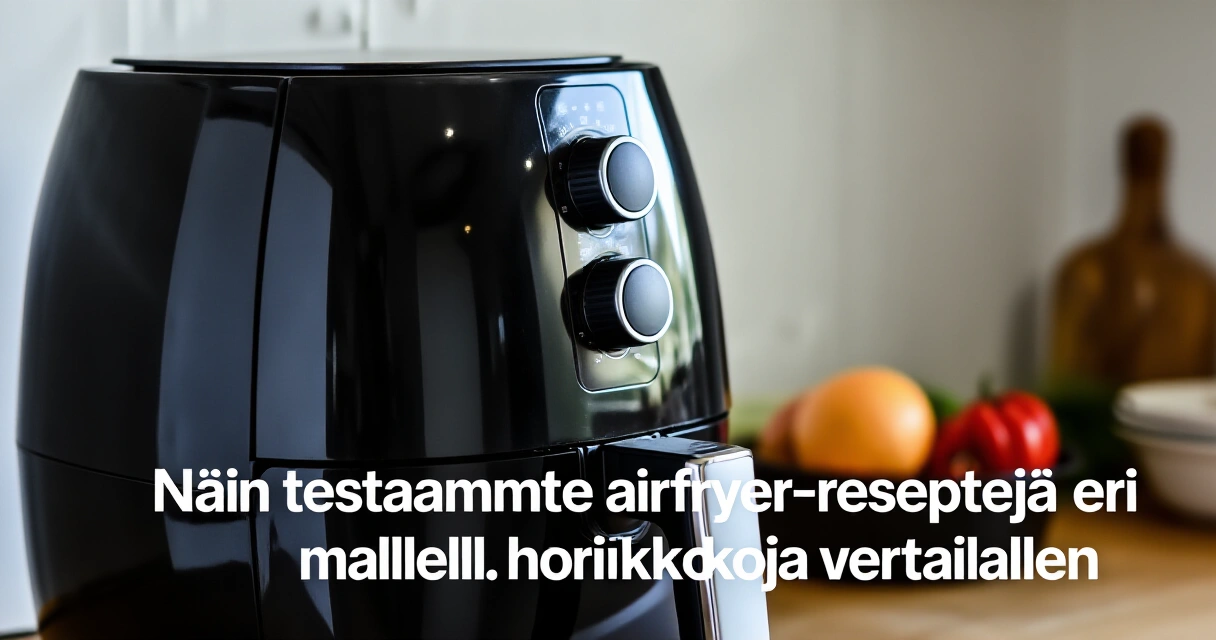 Näin testaamme airfryer-reseptejä eri malleilla ja korikokoja vertaillen